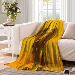 Éléphant Plaid en Polaire Imprimé 3D Couverture Douce Confortable pour Canapé Lit Bureau