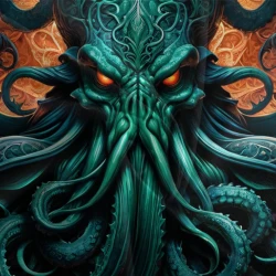 Mito dell'orrore Cthulhu Copripiumino Stampato 3D Morbido 3 Pezzi Biancheria da Letto per Ragazzi Ragazze