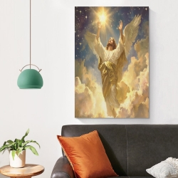 Dieu et Jésus Peinture sur toile sans cadre, impressions posters art mural pour déco maison chambre bureau