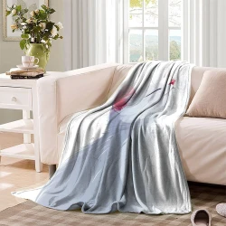 Cute Chat Plaid en Polaire Imprimé 3D Couverture Douce Confortable pour Canapé Lit Bureau