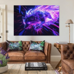 Loup Peinture sur toile sans cadre, impressions posters art mural pour déco maison chambre bureau