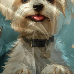 Bichon maltais Housse de Couette Imprimée 3D Douce 3 Pièces Literie Garçons Filles