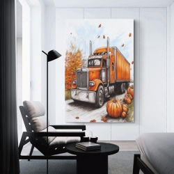 Gros camion Peinture sur toile sans cadre, impressions posters art mural pour déco maison chambre bureau