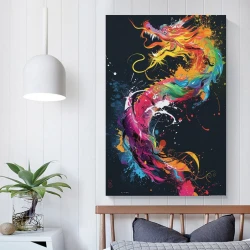 Dragon Peinture sur toile sans cadre, impressions posters art mural pour déco maison chambre bureau