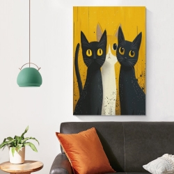 Cute Chat Peinture sur toile sans cadre, impressions posters art mural pour déco maison chambre bureau