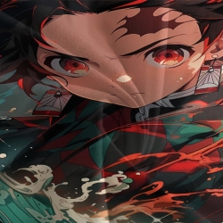Tueur de démons: Demon Slayer Housse de Couette Imprimée 3D Douce 3 Pièces Literie Garçons Filles
