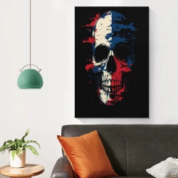 Crâne Peinture sur toile sans cadre, impressions posters art mural pour déco maison chambre bureau