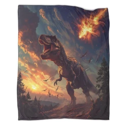 Dinosaure Plaid en Polaire Imprimé 3D Couverture Douce Confortable pour Canapé Lit Bureau