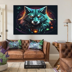 Loup Peinture sur toile sans cadre, impressions posters art mural pour déco maison chambre bureau