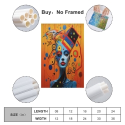 Art abstrait Femmes Peinture sur toile sans cadre, impressions posters art mural pour déco maison chambre bureau