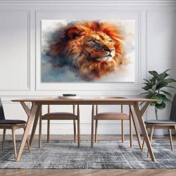 Lion Peinture sur toile sans cadre, impressions posters art mural pour déco maison chambre bureau