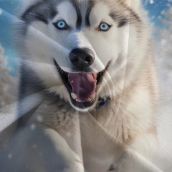 Husky Housse de Couette Imprimée 3D Douce 3 Pièces Literie Garçons Filles