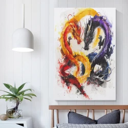 Dragon Peinture sur toile sans cadre, impressions posters art mural pour déco maison chambre bureau