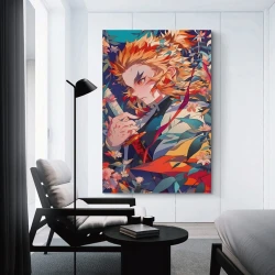 Tueur de démons: Demon Slayer Peinture sur toile sans cadre, impressions posters art mural pour déco maison chambre bureau