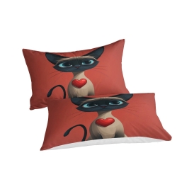 Siamese Cat 3D Printed Duvet Cover Soft 3 Piece Boys Girls Bedding quilt cover