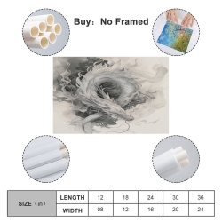 Dragon Peinture sur toile sans cadre, impressions posters art mural pour déco maison chambre bureau