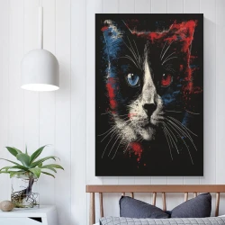 Chat Peinture sur toile sans cadre, impressions posters art mural pour déco maison chambre bureau