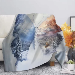 Mariposa Manta de Forro Polar Impresa en 3D Suave y Acogedora para Sofá Cama Oficina