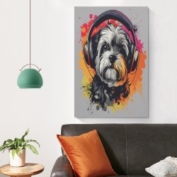 Chien Peinture sur toile sans cadre, impressions posters art mural pour déco maison chambre bureau