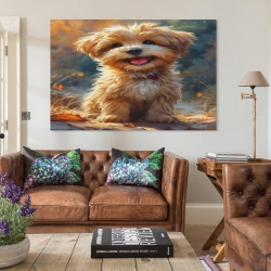 Yorkshire Terrier Peinture sur toile sans cadre, impressions posters art mural pour déco maison chambre bureau