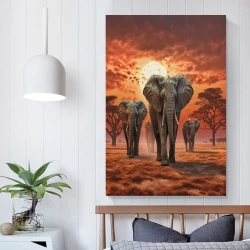 Éléphant Peinture sur toile sans cadre, impressions posters art mural pour déco maison chambre bureau