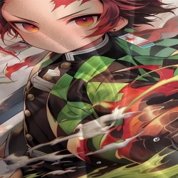 Demon Slayer: Kimetsu no Yaiba Funda Nórdica Impresa en 3D Suave 3 Piezas Ropa de Cama para Niños Niñas