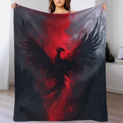 Aquila Coperta in Pile Stampata 3D Morbida e Confortevole per Divano Letto Ufficio