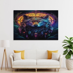 Loup Peinture sur toile sans cadre, impressions posters art mural pour déco maison chambre bureau