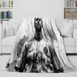 Lionel Messi Plaid en Polaire Imprimé 3D Couverture Douce Confortable pour Canapé Lit Bureau