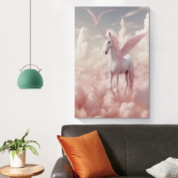 Licorne Peinture sur toile sans cadre, impressions posters art mural pour déco maison chambre bureau
