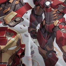 Avengers Iron Man Housse de Couette Imprimée 3D Douce 3 Pièces Literie Garçons Filles