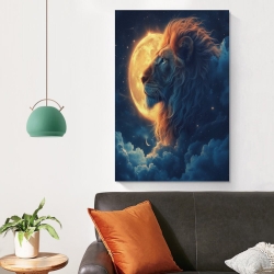 Lion Peinture sur toile sans cadre, impressions posters art mural pour déco maison chambre bureau