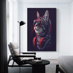 Chat Peinture sur toile sans cadre, impressions posters art mural pour déco maison chambre bureau