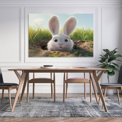 Lapin Petit lapin Peinture sur toile sans cadre, impressions posters art mural pour déco maison chambre bureau