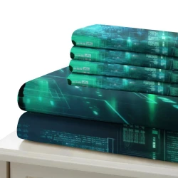 Hacker Housse de Couette Imprimée 3D Douce 3 Pièces Literie Garçons Filles