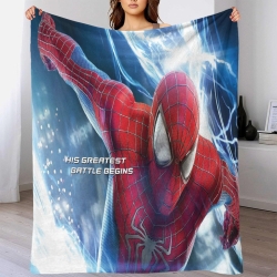 Avengers Spider-Man Plaid en Polaire Imprimé 3D Couverture Douce Confortable pour Canapé Lit Bureau