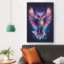 Búho Pintura en lienzo sin marco, impresiones de pósters arte pared para decoración hogar dormitorio oficina