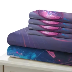 Chat Housse de Couette Imprimée 3D Douce 3 Pièces Literie Garçons Filles