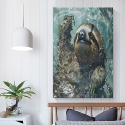Paresseux Peinture sur toile sans cadre, impressions posters art mural pour déco maison chambre bureau