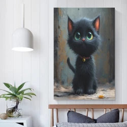 Cute Chat Peinture sur toile sans cadre, impressions posters art mural pour déco maison chambre bureau