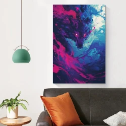 Lupo Pittura su tela senza cornice, stampe di poster arte murale per arredo casa camera ufficio