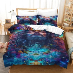 Dieu et Jésus Housse de Couette Imprimée 3D Douce 3 Pièces Literie Garçons Filles