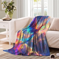 Phénix Plaid en Polaire Imprimé 3D Couverture Douce Confortable pour Canapé Lit Bureau