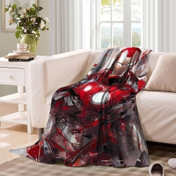 Avengers Iron Man Plaid en Polaire Imprimé 3D Couverture Douce Confortable pour Canapé Lit Bureau