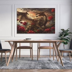 Dragon Peinture sur toile sans cadre, impressions posters art mural pour déco maison chambre bureau