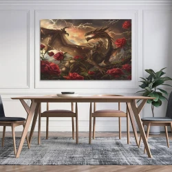Drago Pittura su tela senza cornice, stampe di poster arte murale per arredo casa camera ufficio