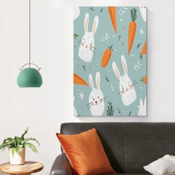 Lapin Petit lapin Peinture sur toile sans cadre, impressions posters art mural pour déco maison chambre bureau