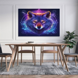 Loup Peinture sur toile sans cadre, impressions posters art mural pour déco maison chambre bureau