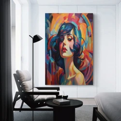 Arte abstracto Mujeres Pintura en lienzo sin marco, impresiones de pósters arte pared para decoración hogar dormitorio oficina