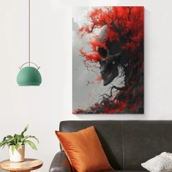 Calavera Pintura en lienzo sin marco, impresiones de pósters arte pared para decoración hogar dormitorio oficina
